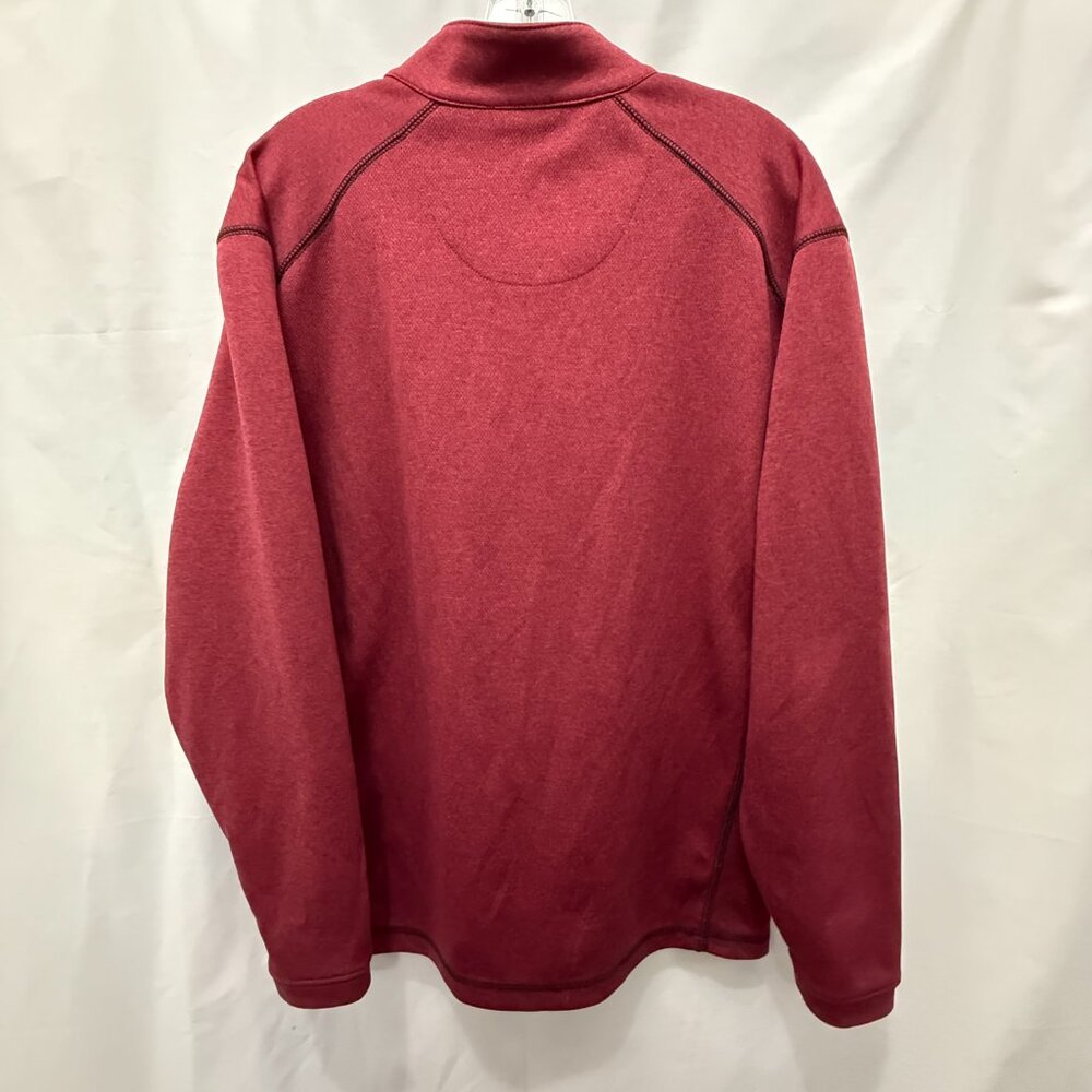 Pebble Beach Mens Merlot Performance Tech Golf 1/4 Zip Country Club Pullover Med - Picture 6 of 7